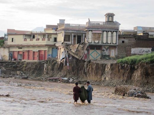 Pakistan submerged road