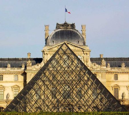 Louvre Paris Pyramid building in France