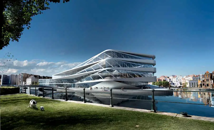 Waalse Krook Gent Belgian library building design