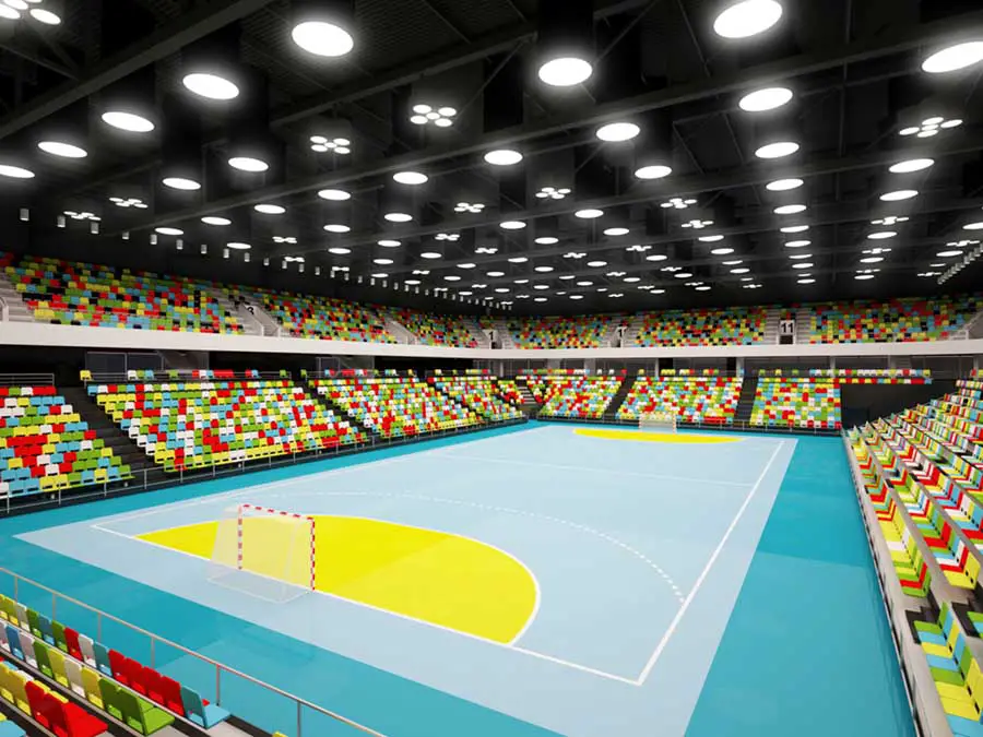 Olympic Handball Arena building by PTW Architects