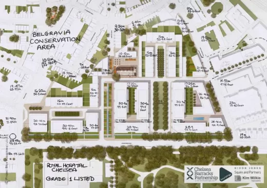 Chelsea Barracks, West London plan layout