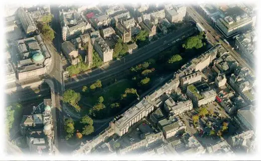 Union Terrace Gardens Aberdeen aerial view