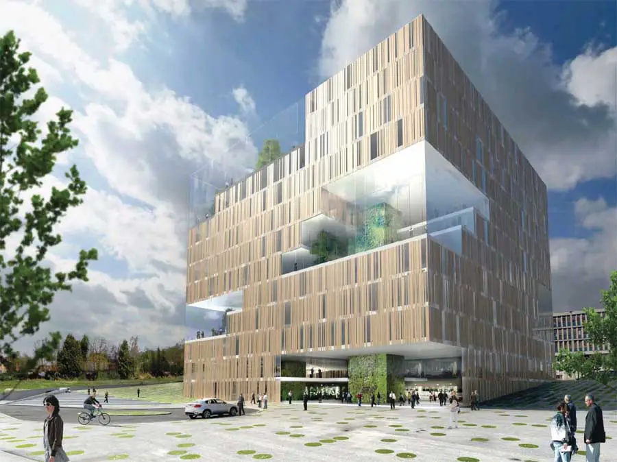 eco cube Oslo building design by a-lab
