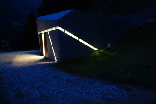 Hydroelectric Power Station Winnebach at night