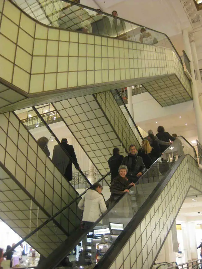 Le Bon Marché Paris department store escalators