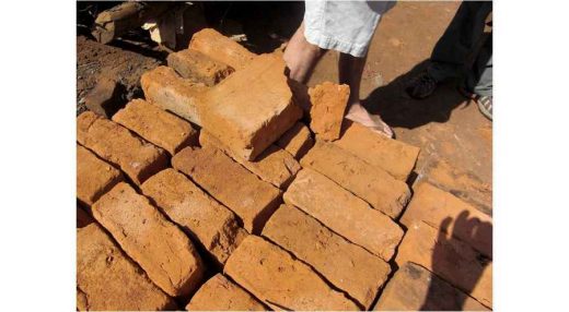 Local bricks in Patongo market place, Uganda