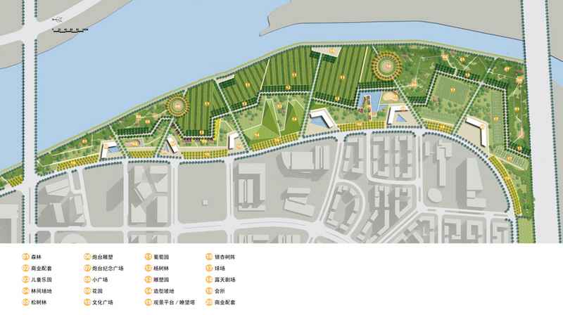 Tianjin WIT Riverside Park Landscape