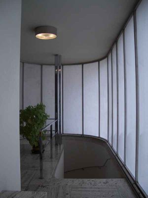 Vila Tugendhat Brno stair glazing interior