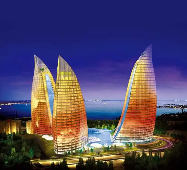 Baku Flame Towers Buildings, Azerbaijan