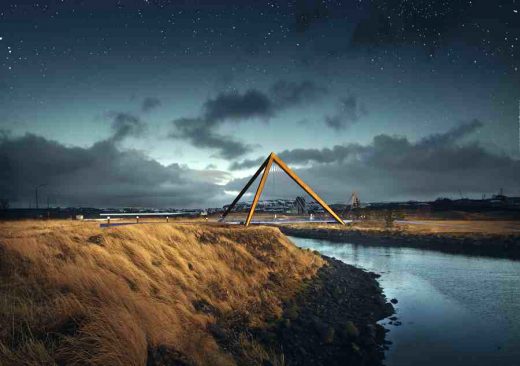 Pedestrian and Bicycle Bridges in Reykjavik