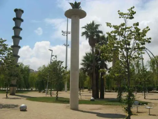 Parc del Centre del Poblenou Barcelona Park trees