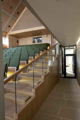 The Shulman Auditorium Queen’s College Oxford interior