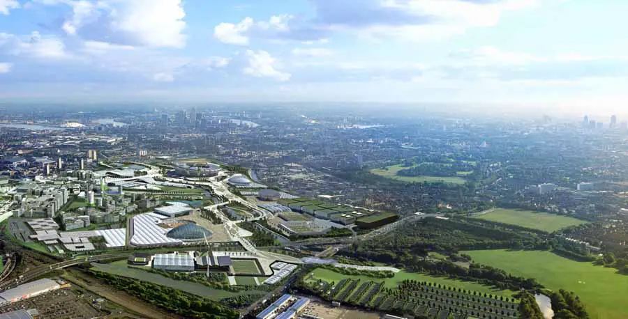 London Olympic Park aerial photo