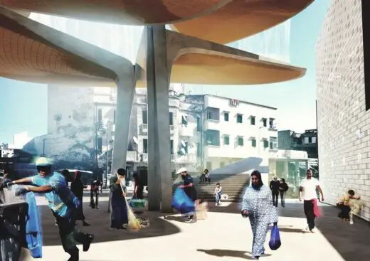 Sustainable Market Square Casablanca shade canopies