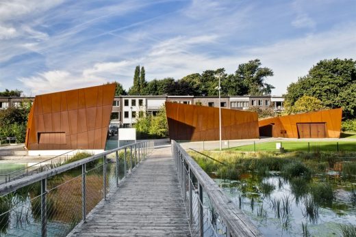 Boekenberg Park building by Omgeving Architects in Deurne, Belgium