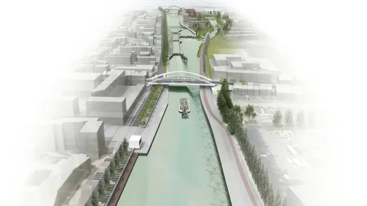 River Leie Masterplan, Harelbeke, Belgium urban landscape