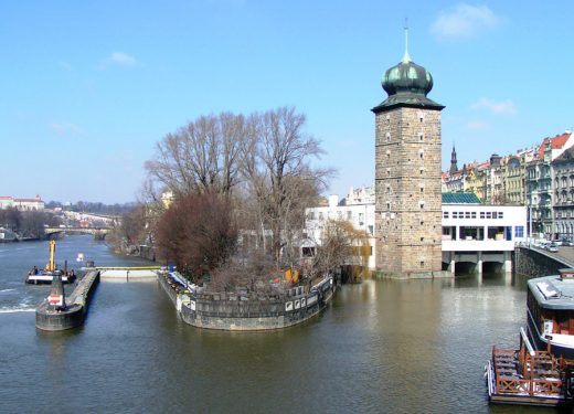 Prague New Town water tower Functionalist annex