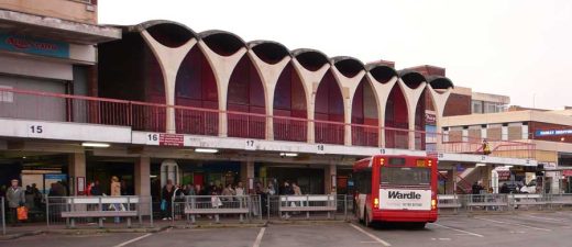 Stoke-on-Trent City Centre Bus Station Building England