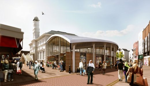 Leicester Market Food Hall building design