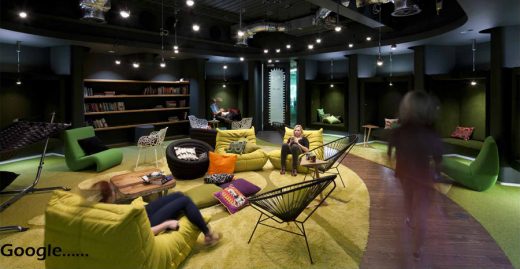 Google office interior London PENSON Architects