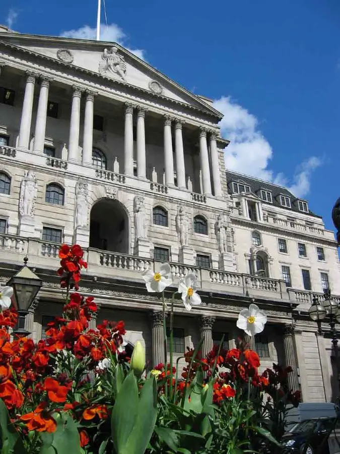 Bank of England building facade City of London