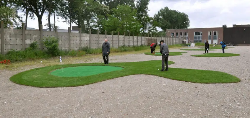 Mini Golf at Harbour Club parking lot Amsterdam