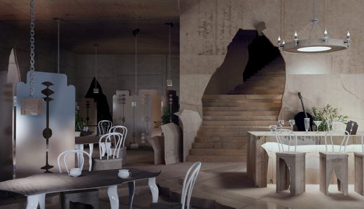 Papiernia Poland interior design club restaurant