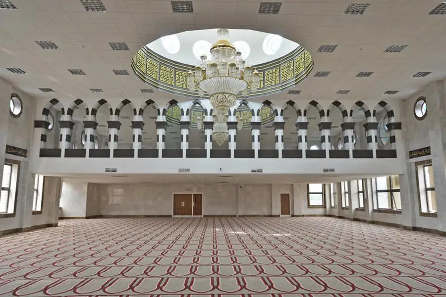 Jamia Mosque in Brierfield, Lancashire Corian arches