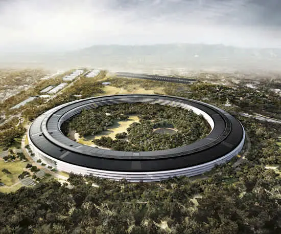 Foster + Partners Apple Campus design from above