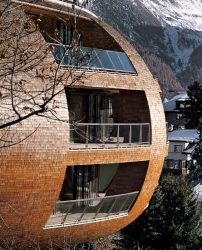 Foster + Partners Swiss balconies wooden facade