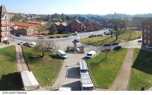 Building landscape in Guise, Aisne department, Hauts-de-France