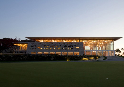 Haesley Nine Bridges Golf Club House by Shigeru Ban Architect