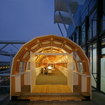Paper Temporary Studio by Shigeru Ban Architect