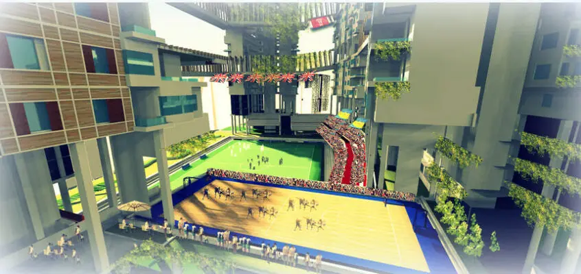 Sports in the Sky Towers Singapore Building