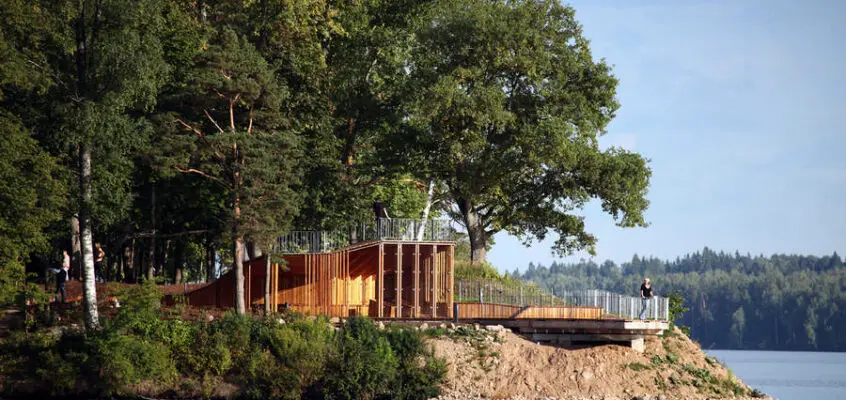 View Terrace and Pavilion in Latvia memorial park