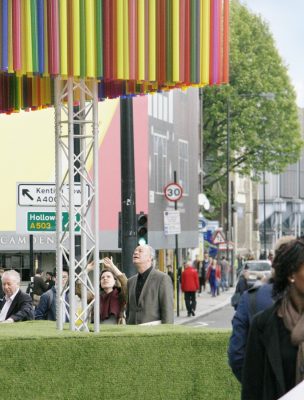 Pop up Chandelier Pavilion in Camden Festival