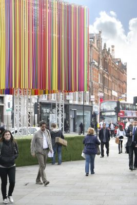 Pop up Chandelier Pavilion in Camden Festival