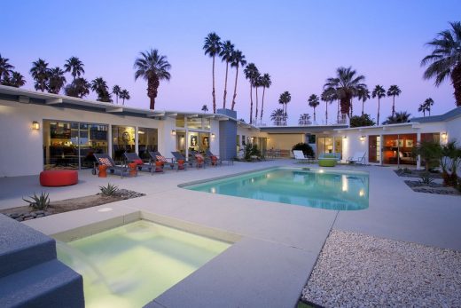 Martini House in Palm Springs pool deck landscape