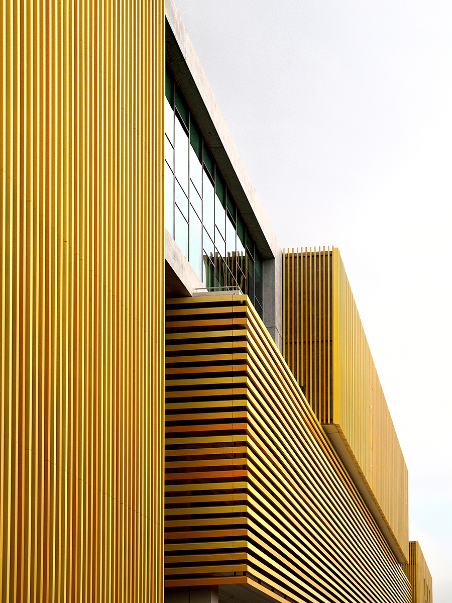 Louvred facade of Sunray Woodcraft Construction Headquarters