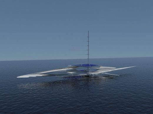 Fresnel Hydrofoil Trimaran Sailboat