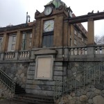 River Vltava clocktower Prague