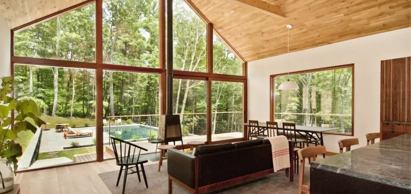Hudson Woods House in Catskills Forest