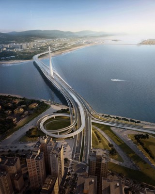 Zaha Hadid Architects Danjiang Bridge in Taiwan