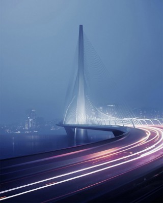 Zaha Hadid Architects Danjiang Bridge in Taiwan