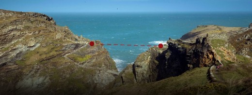 Tintagel Castle in Cornwall