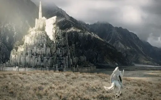 Gandalf galloping to Minas Tirith Lord of the Rings