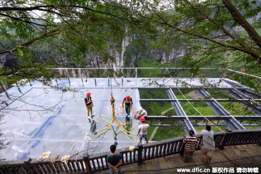 Wulong National Geological Park Glass Platform