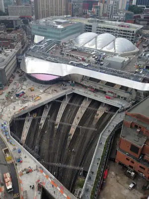 Birmingham New Street Station from above