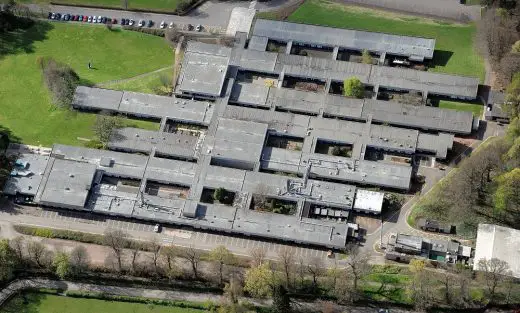 Pathfoot Building at University of Stirling aerial