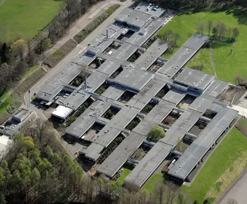 Pathfoot Building at Stirling University aerial image